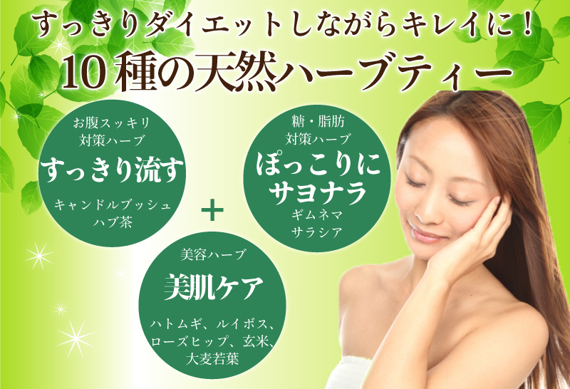 10種の天然ハーブでダイエットしながらキレイ