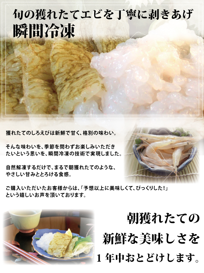 富山湾だけの珍しい高級えび白えび